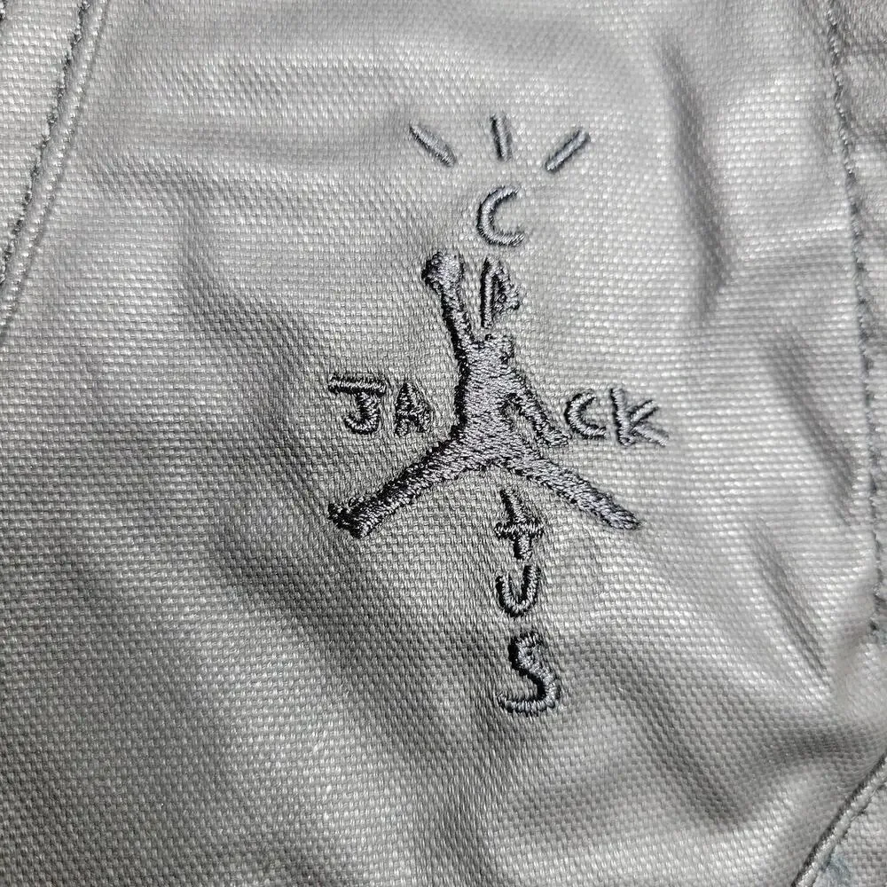 NWT Jordan Nike x Cactus Jack Shorts Men Size 30 Black Coated Waxed Travis Scott